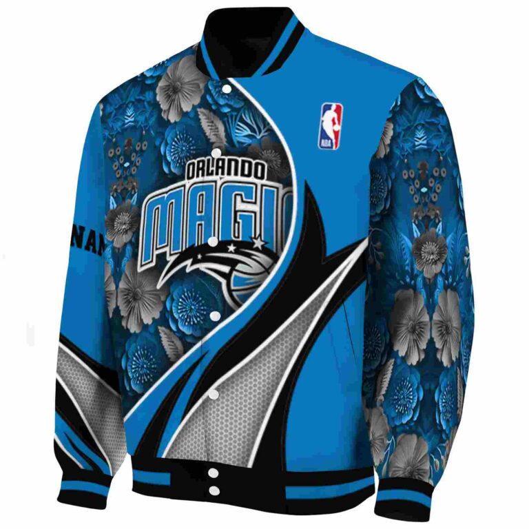 customized orlando magic floral print blue jacket best selling jacketwow