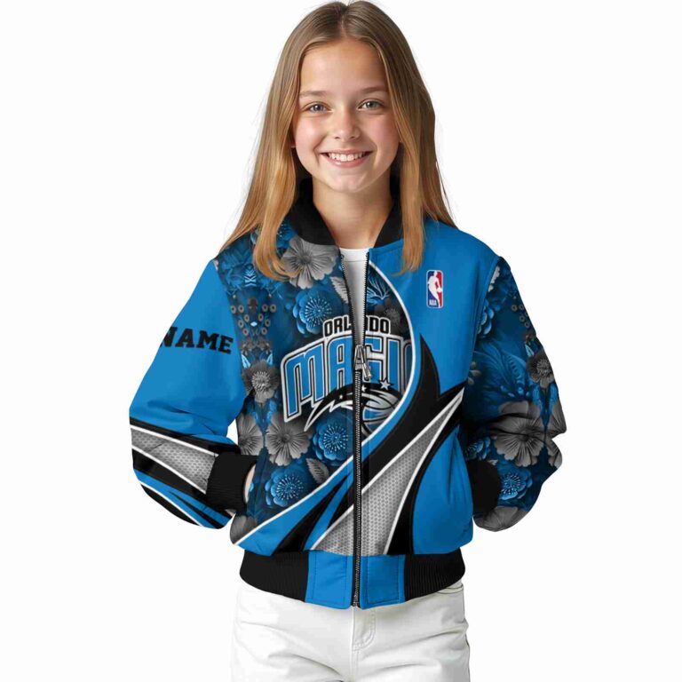customized orlando magic floral print blue jacket top rated jacketwow