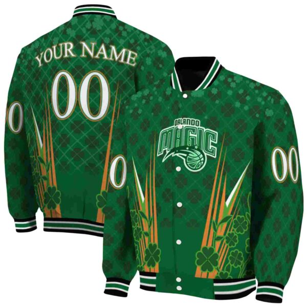 customized orlando magic shamrock pattern green jacket fashion forward jacketwow
