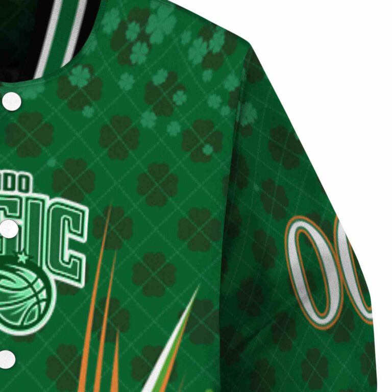 customized orlando magic shamrock pattern green jacket premium grade jacketwow