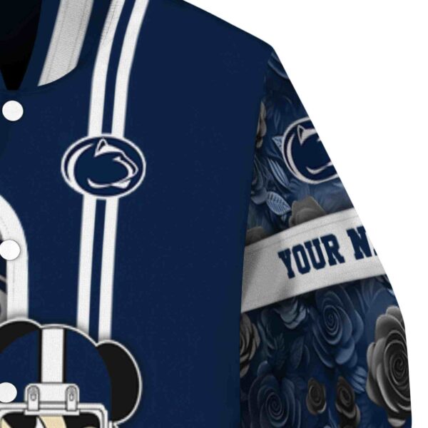 customized penn state nittany lions rose mickey blue jacket premium grade jacketwow