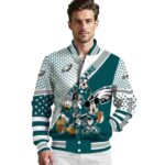 customized philadelphia eagles mickey donald goofy green white jacket best selling jacketwow