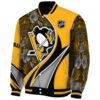 customized pittsburgh penguins floral print yellow jacket best selling jacketwow