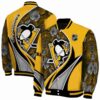 customized pittsburgh penguins floral print yellow jacket fashion forward jacketwow