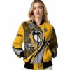 customized pittsburgh penguins floral print yellow jacket latest model jacketwow