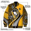 customized pittsburgh penguins floral print yellow jacket new arrival jacketwow