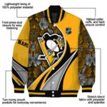 customized pittsburgh penguins floral print yellow jacket best selling jacketwow