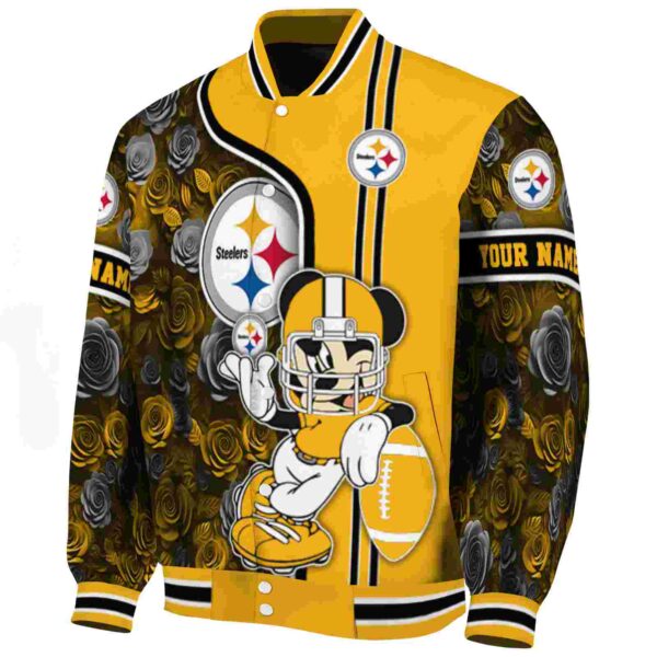 customized pittsburgh steelers rose mickey gold jacket best selling jacketwow