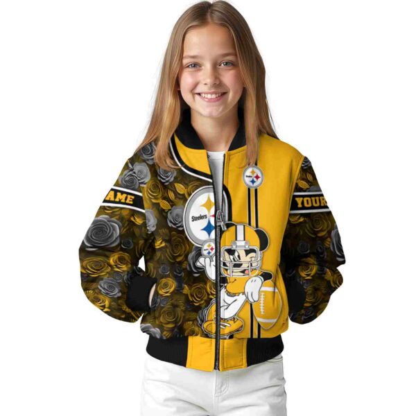 customized pittsburgh steelers rose mickey gold jacket top rated jacketwow