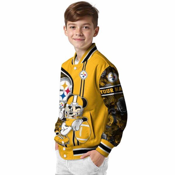 customized pittsburgh steelers rose mickey gold jacket trendy jacketwow