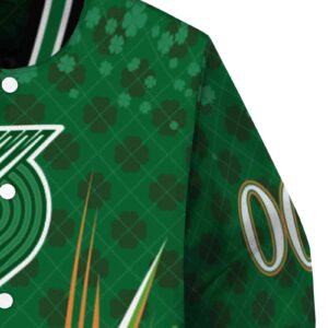 customized portland trail blazers shamrock pattern green jacket premium grade jacketwow