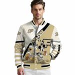 customized purdue boilermakers mickey donald goofy gold white jacket best selling jacketwow