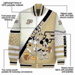 customized purdue boilermakers mickey donald goofy gold white jacket best selling jacketwow