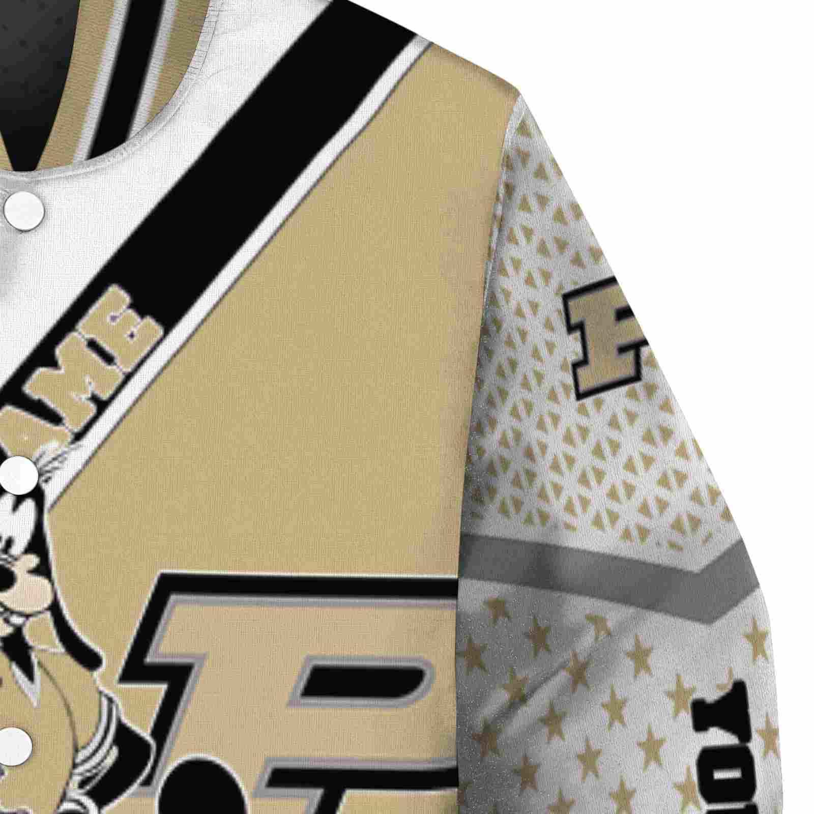 customized purdue boilermakers mickey donald goofy gold white jacket premium grade jacketwow customized purdue boilermakers mickey donald goofy gold white jacket premium grade jacketwow