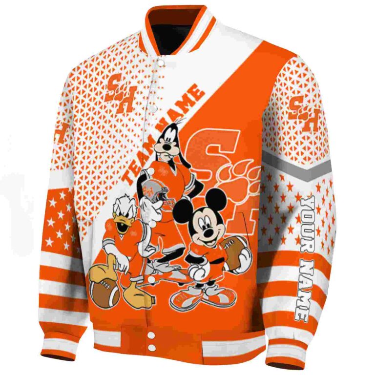 customized sam houston bearkats mickey donald goofy orange white jacket best selling jacketwow
