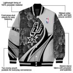 customized san antonio spurs floral print silver jacket best selling jacketwow
