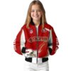 customized san francisco 49ers flaming football red white jacket top rated jacketwow