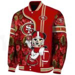 customized san francisco 49ers rose mickey red jacket best selling jacketwow