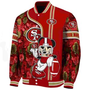 customized san francisco 49ers rose mickey red jacket best selling jacketwow