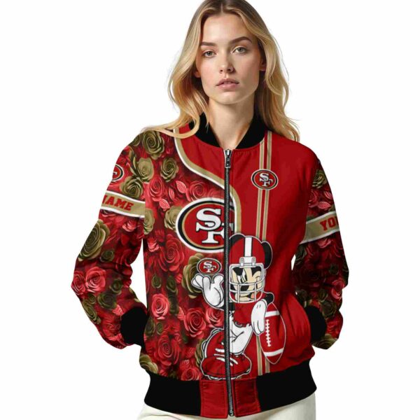 customized san francisco 49ers rose mickey red jacket latest model jacketwow