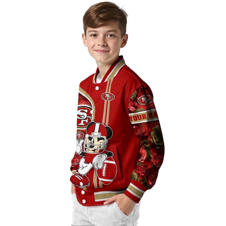 customized san francisco 49ers rose mickey red jacket trendy jacketwow
