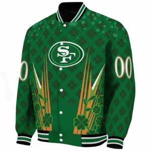customized san francisco 49ers shamrock pattern green jacket best selling jacketwow