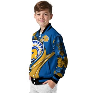 customized san jose state spartans floral print blue jacket trendy jacketwow
