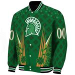 customized san jose state spartans shamrock pattern green jacket best selling jacketwow
