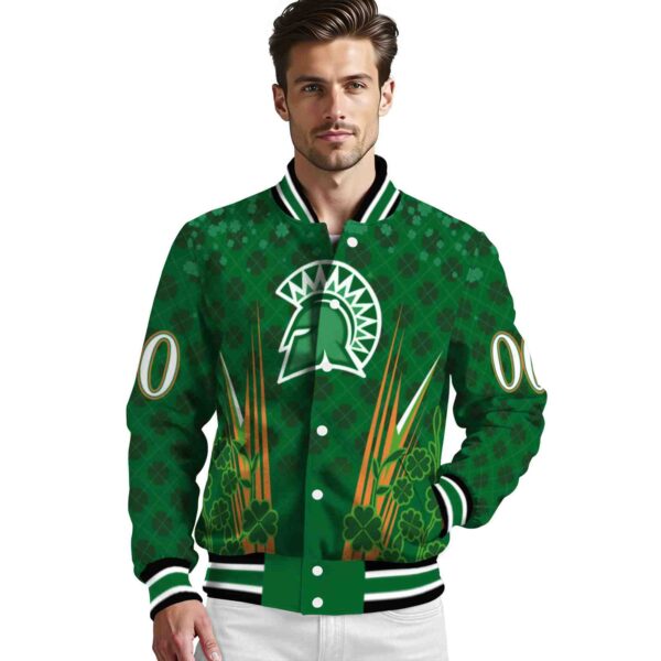 customized san jose state spartans shamrock pattern green jacket high quality jacketwow