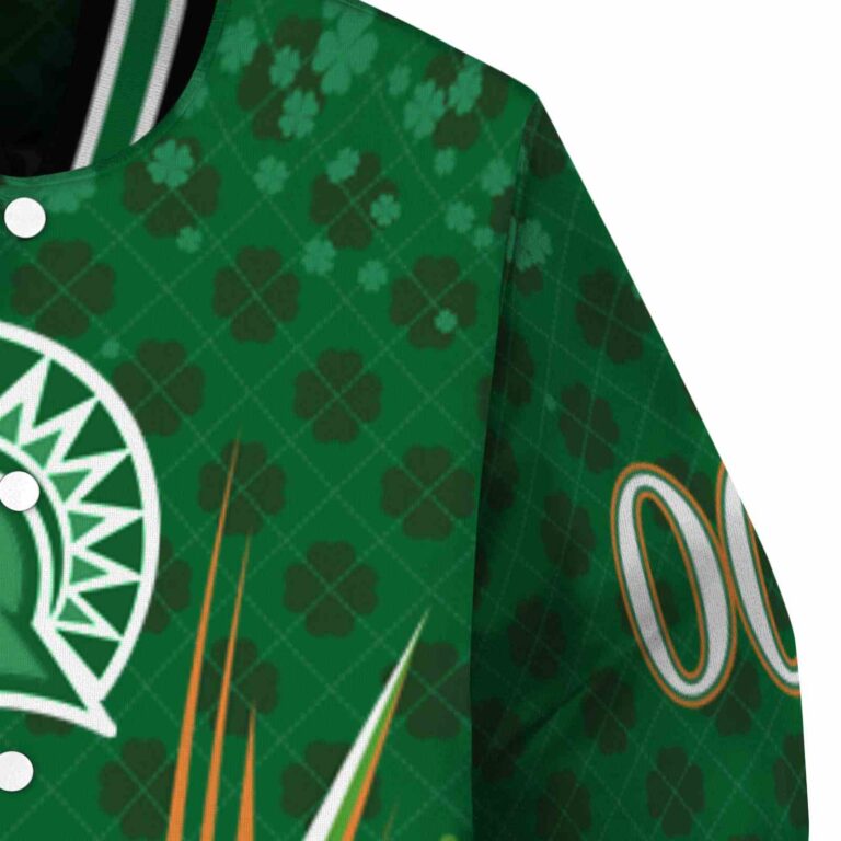 customized san jose state spartans shamrock pattern green jacket premium grade jacketwow
