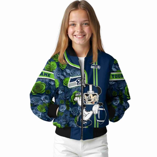 customized seattle seahawks rose mickey blue jacket top rated jacketwow