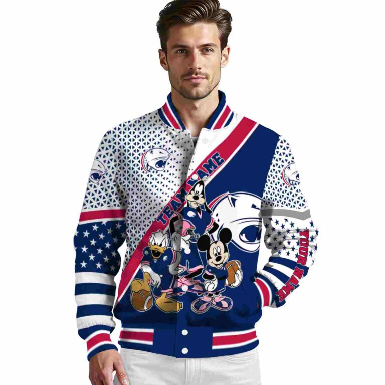 customized south alabama jaguars mickey donald goofy blue white jacket high quality jacketwow
