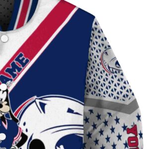 customized south alabama jaguars mickey donald goofy blue white jacket premium grade jacketwow