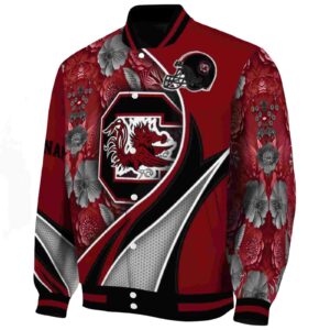 customized south carolina gamecocks floral print garnet jacket best selling jacketwow