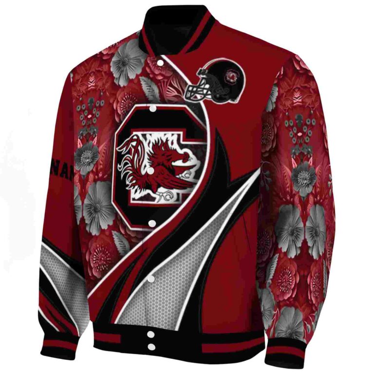 customized south carolina gamecocks floral print garnet jacket best selling jacketwow