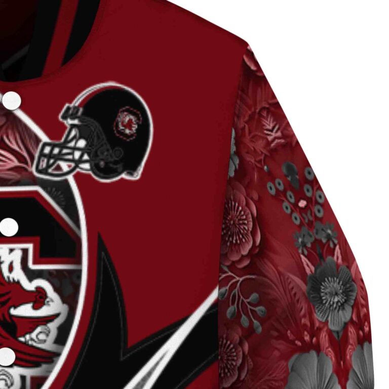 customized south carolina gamecocks floral print garnet jacket premium grade jacketwow