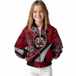 customized south carolina gamecocks floral print garnet jacket top rated jacketwow