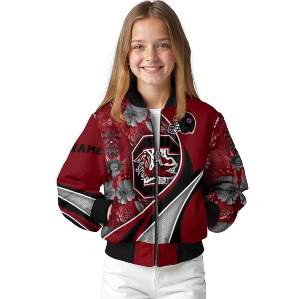 customized south carolina gamecocks floral print garnet jacket top rated jacketwow