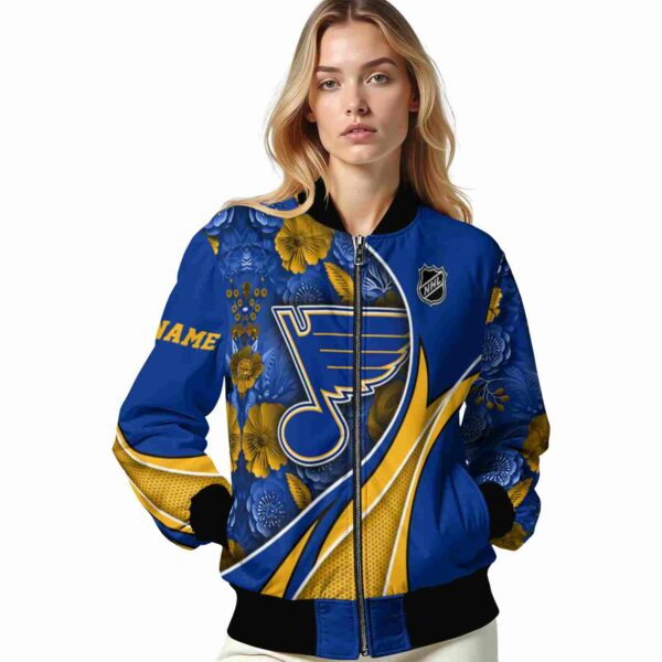 customized st louis blues floral print blue jacket latest model jacketwow