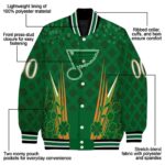 customized st louis blues shamrock pattern green jacket best selling jacketwow