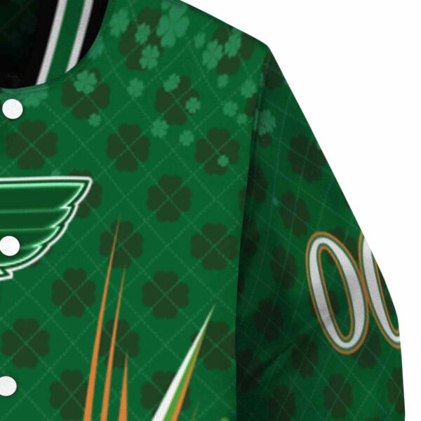 customized st louis blues shamrock pattern green jacket premium grade jacketwow