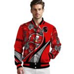 customized tampa bay buccaneers floral print red jacket best selling jacketwow