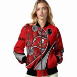 customized tampa bay buccaneers floral print red jacket best selling jacketwow