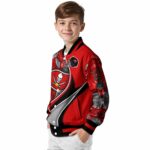 customized tampa bay buccaneers floral print red jacket best selling jacketwow