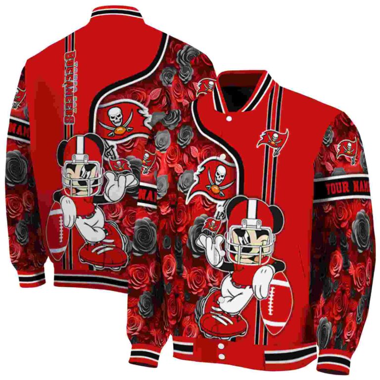 customized tampa bay buccaneers rose mickey red jacket fashion forward jacketwow