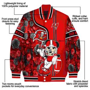 customized tampa bay buccaneers rose mickey red jacket new arrival jacketwow