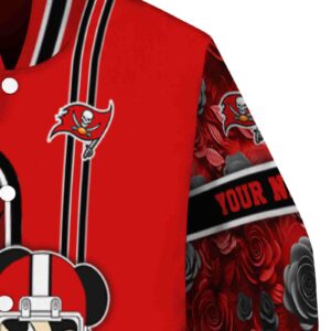 customized tampa bay buccaneers rose mickey red jacket premium grade jacketwow