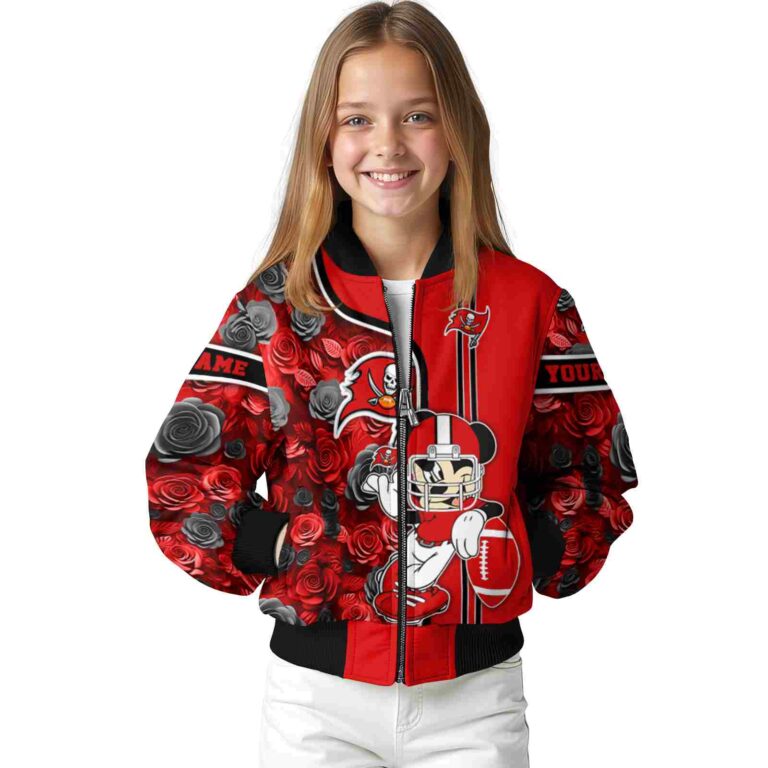 customized tampa bay buccaneers rose mickey red jacket top rated jacketwow