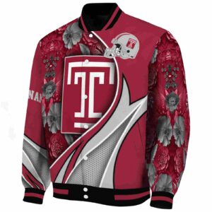 customized temple owls floral print red jacket best selling jacketwow