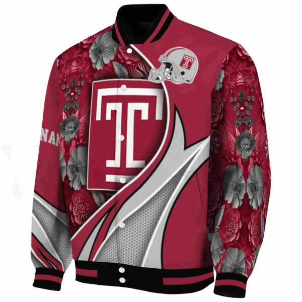 customized temple owls floral print red jacket best selling jacketwow
